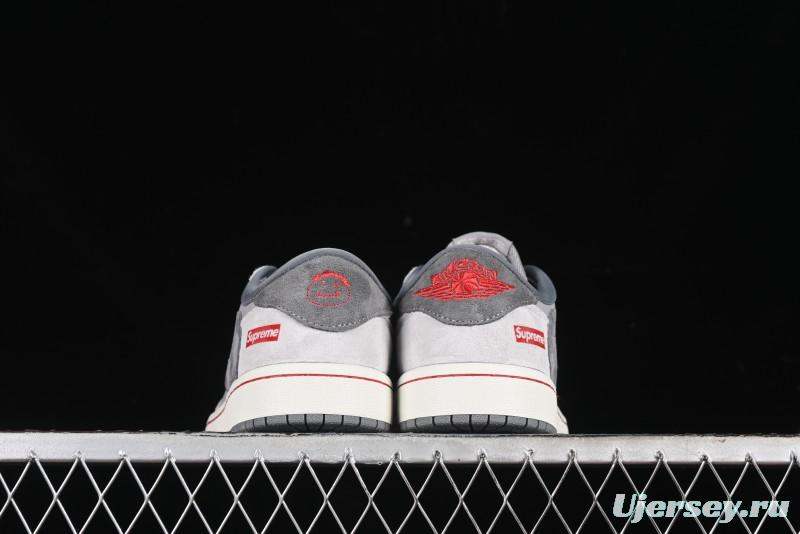 Nike Travis Scott x Fragment Design x Air Jordan 1 Low OG SP AJ1 Supreme Collaboration - JH6089-005