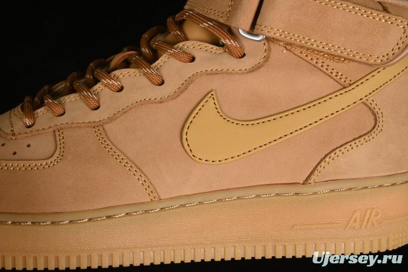 Nike Air Force 1 '07 Mid Suede Casual Sneakers in Wheat - DJ9158-200