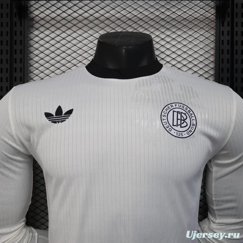 Player Version 2025 Germany Home Long Sleeve 125Th Anniversary Jersey