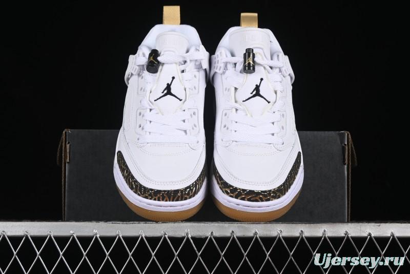 Nike Jordan Spizike Low Casual Shoes with Cracked Leather Design - HJ9019-100
