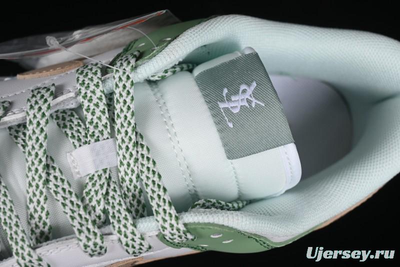 Nike SB Dunk Low YSL Series - White Green Brown Swoosh Anniversary High-End Custom Low-Top Casual Sneakers - GF2409-169