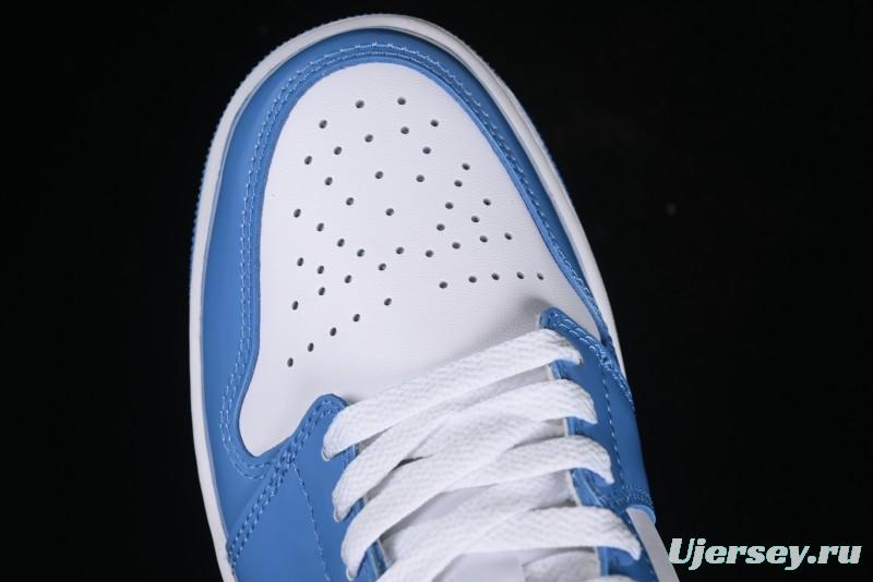 Nike Air Jordan 1 Low AJ1 Patent Leather Blue Casual Sneakers - FZ2138-114