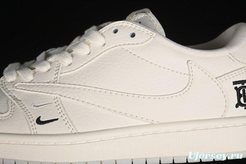 Nike Travis Scott x Fragment Design x Air Jordan 1 Low OG SP AJ1 Burberry Collaboration - BB6588-313