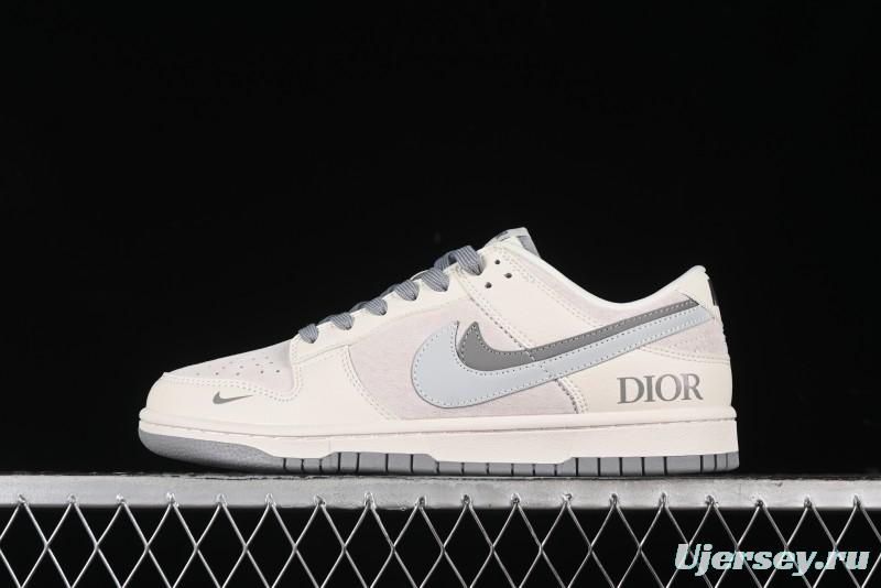 Nike SB Dunk Low Dior Collection - Beige Grey Blue Hook Anniversary High-End Custom Low-Top Casual Sneakers - XD6188-042