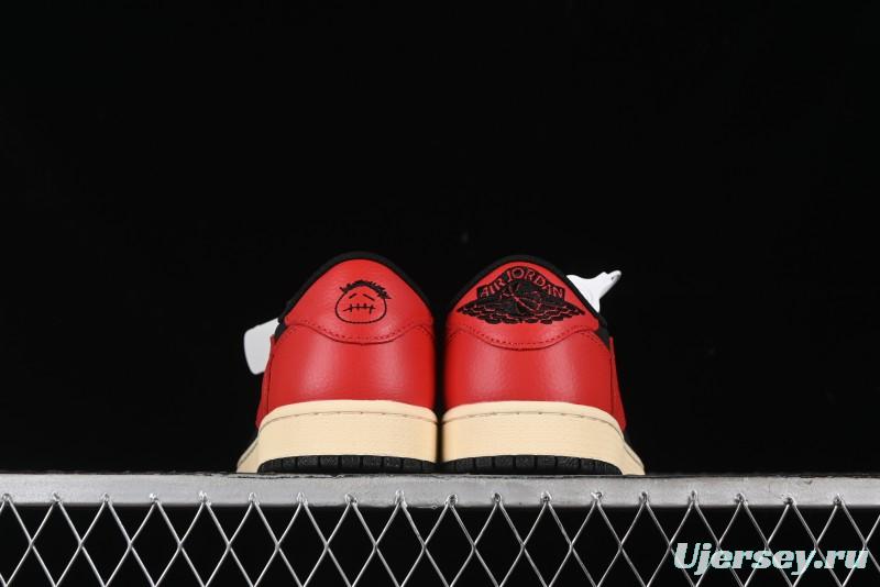 Nike Travis Scott x Air Jordan 1 Low OG AJ1 Reverse Swoosh Sneakers - DM7866-061