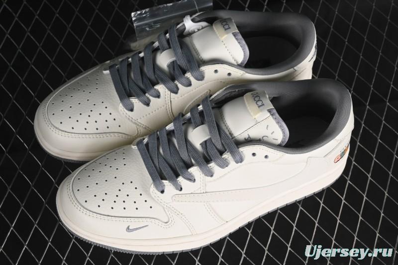 Nike Travis Scott x Fragment Design x Air Jordan 1 Low OG SP AJ1 Low Top Casual Sneakers - DM6688-607