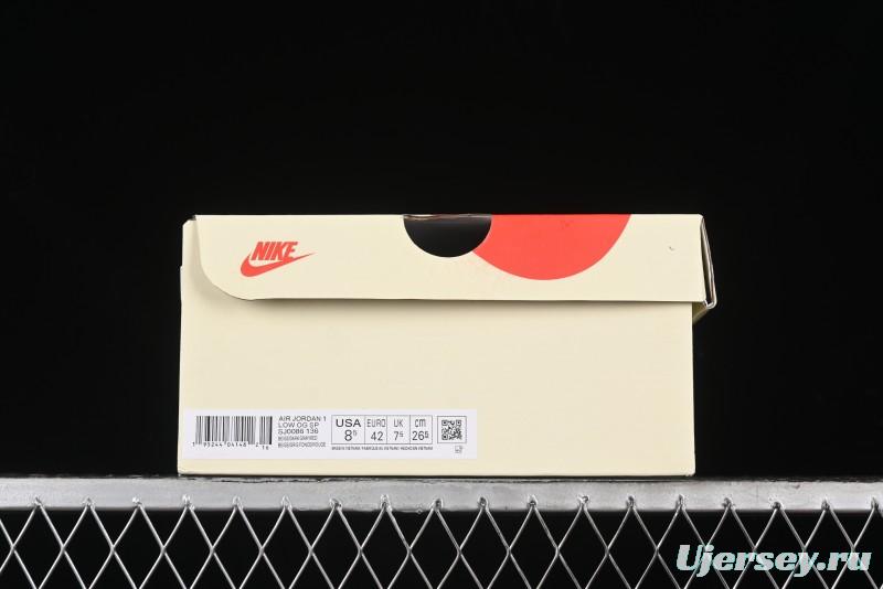 Nike Travis Scott x Fragment Design x Air Jordan 1 Low OG SP AJ1 Sneakers - SJ0086-136