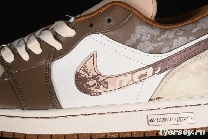 Nike Air Jordan 1 Low AJ1 Black Myth Wukong - Dark Monkey King Low Top Casual Sneakers - HF5753-221