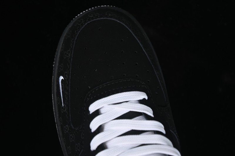 Nike Air Force 1 '07 Low Gucci Bear Collaboration - Midnight Black Low-Top Casual Sneakers - KK1988-007