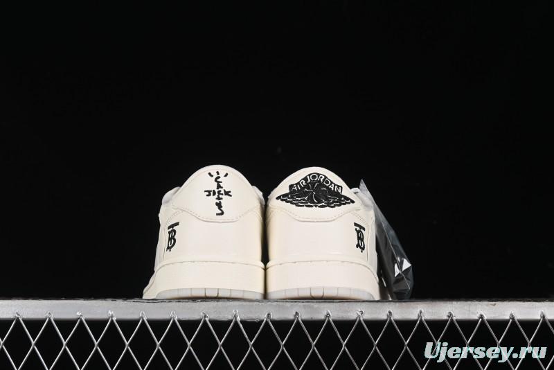 Nike Travis Scott x Fragment Design x Air Jordan 1 Low OG SP AJ1 Burberry Collaboration - BB6588-313