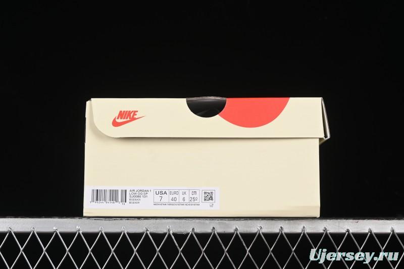 Nike Travis Scott x Fragment Design x Air Jordan 1 Low OG SP AJ1 Sneakers - SJ0086-131