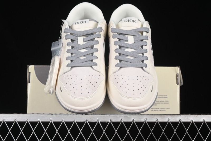 Nike SB Dunk Low Dior Collection - Beige Grey Blue Hook Anniversary High-End Custom Low-Top Casual Sneakers - XD6188-042