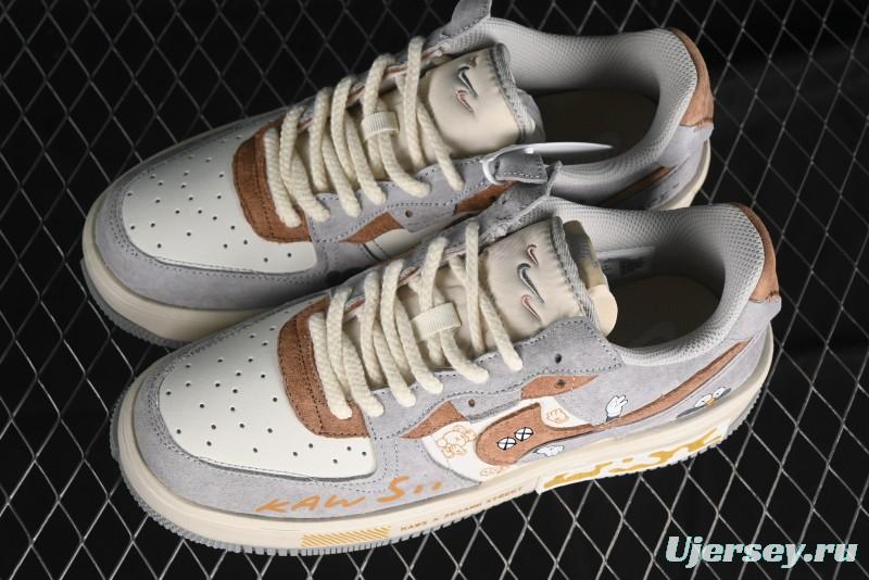 Nike Kaws x Air Force 1 '07 Low Custom Casual Sneakers - CW6688-806