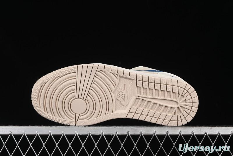 Nike Air Jordan 1 Low Stussy Collaboration - Light Beige Retro Basketball Shoes - SJ9950-027