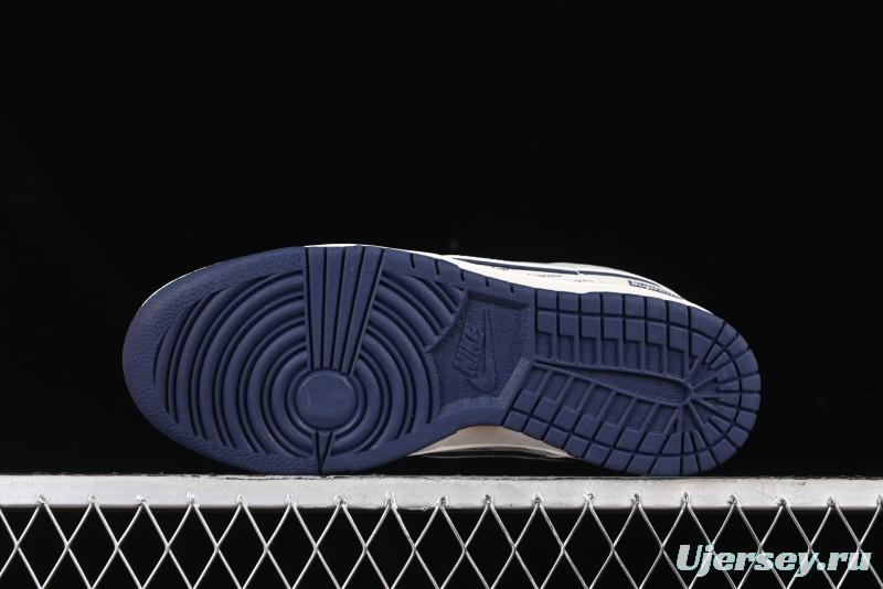 Nike SB Dunk Low Supreme Collaboration - Off-White Double Swoosh Anniversary Custom Low-Top Casual Sneakers - XX2025-288