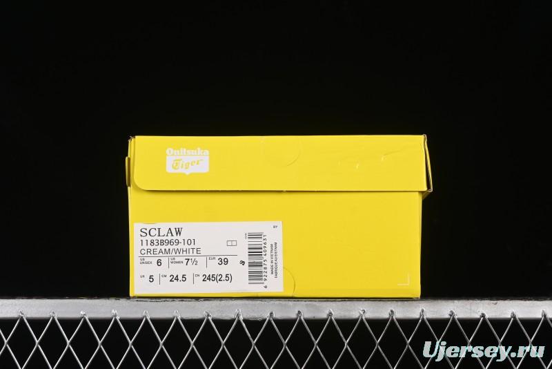 Onitsuka Tiger Sclaw Low-Top Lifestyle Casual Shoes with Comfortable Slip-Resistant Durable Design - 1183B969-101