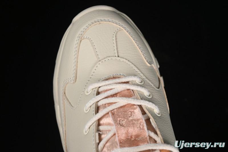 New York Yankees MLB Bigball Chunky Window Velvet Monogram Thick Sole Casual Running Shoes - 3ASHWVM4643BRS