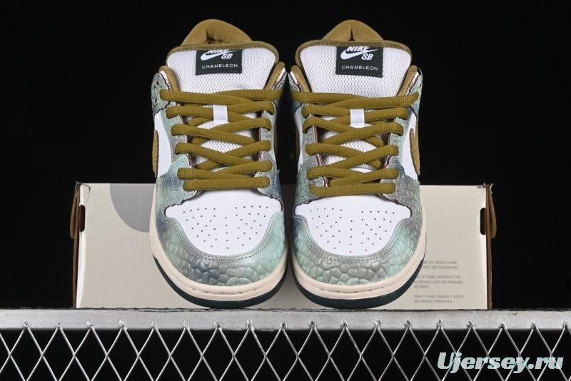 Nike Alexis Sablone x SB Dunk Low Reptile SB Low Top Casual Skate Shoes - HJ3386-300
