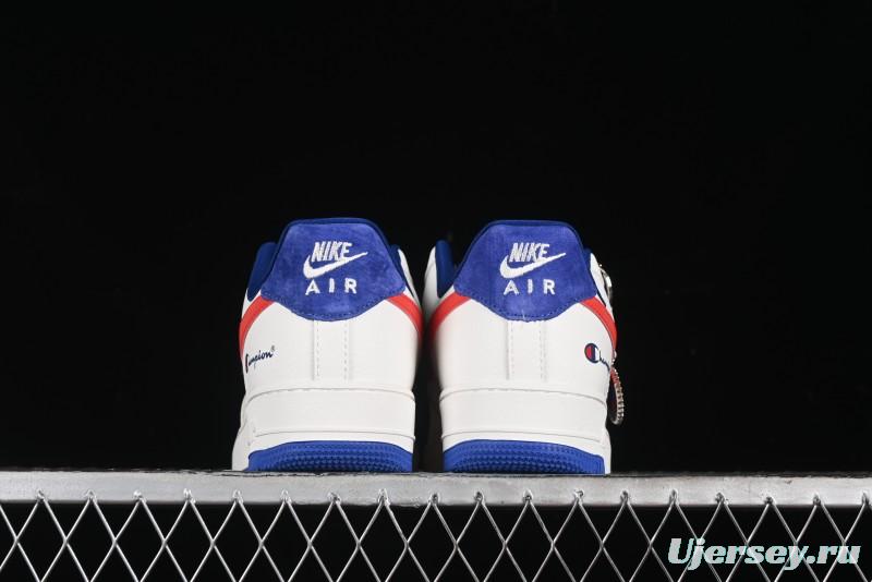 Nike Air Force 1 '07 Low Champion Collaboration - Blue White Red Low-Top Casual Sneakers - KK1988-002