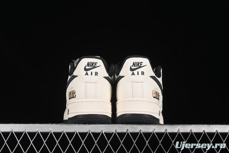 Nike Air Force 1 '07 Low Gucci Collaboration - Dark Blue Linen Casual Sneakers - XZ3398-888