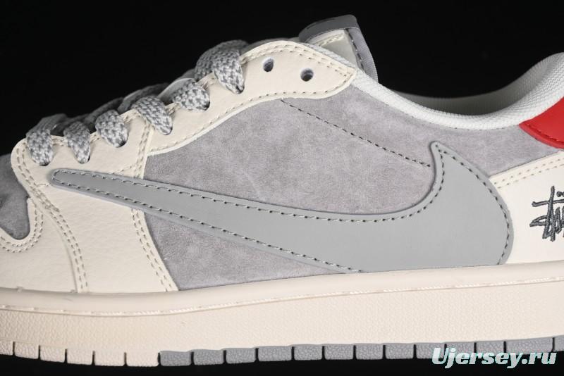 Nike Travis Scott x Fragment Design x Air Jordan 1 Low OG SP AJ1 Retro Sneakers - SJ2068-130