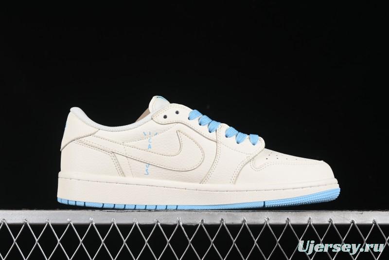 Nike Travis Scott x Fragment Design x Air Jordan 1 Low OG SP AJ1 Supreme North Face Collaboration - DIY1688-002