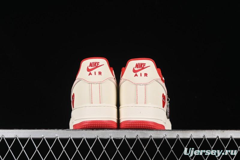 Nike Air Force 1 '07 Low Comme des Garcons Collaboration - Off-White Red Line Low-Top Casual Sneakers - KK3333-001
