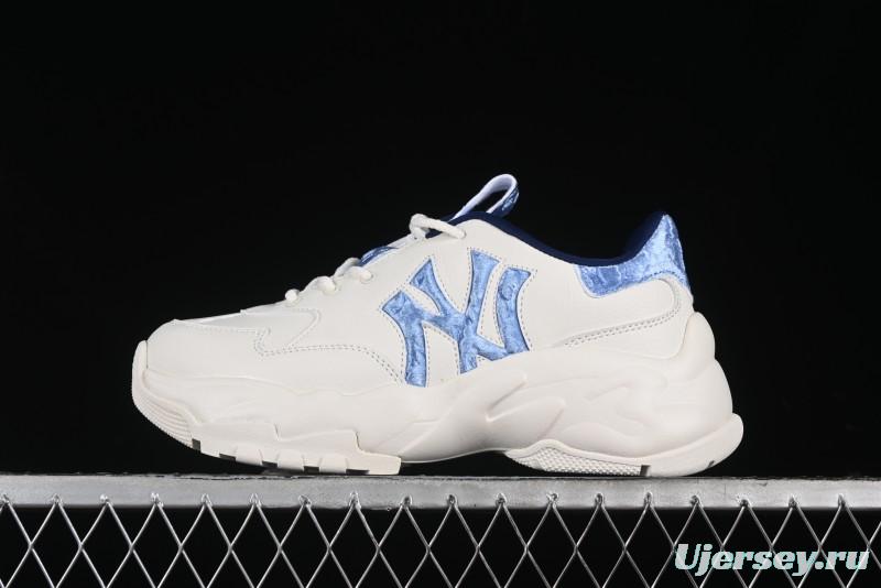 New York Yankees MLB Bigball Chunky Window Velvet Monogram Thick Sole Casual Running Shoes - 3ASHWVM4650NYS