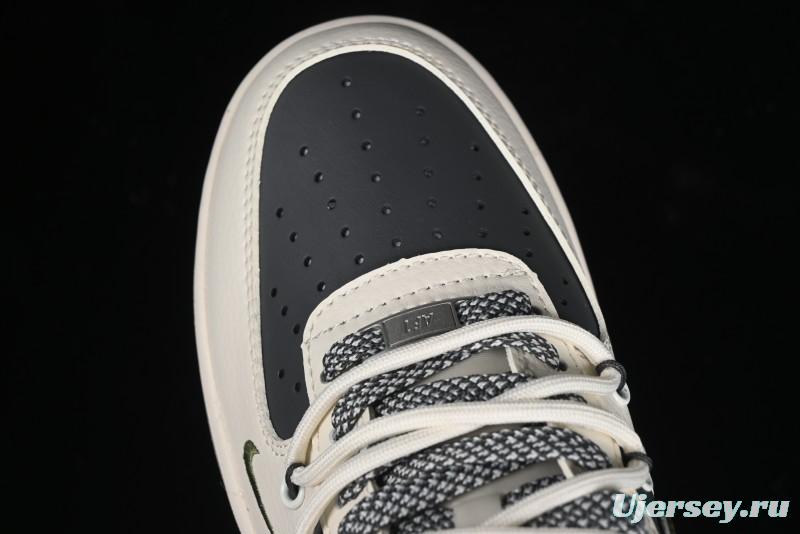 Nike Air Force 1 '07 Low Dior Collaboration - White Green Drawstring Casual Sneakers - SJ1198-200