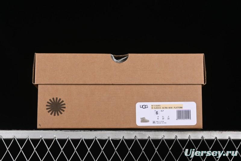 UGG Classic Ultra Mini Platform 3CM Short Boots with Genuine Shearling - 1135092