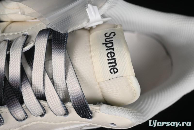 Nike Air Force 1 '07 Low Supreme Collaboration - White Black Two-Tone Low-Top Casual Sneakers - BB7577-217