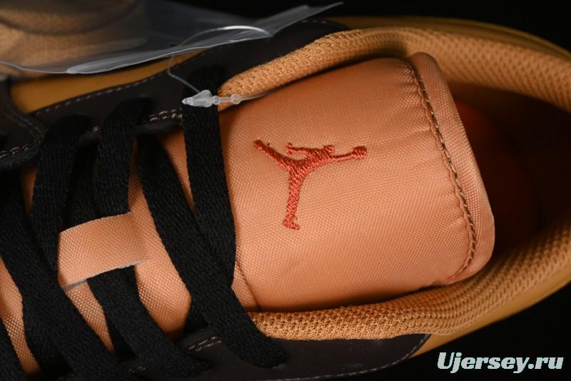 Nike Air Jordan 1 Low Flax/Baroque Brown Casual Basketball Shoes - HQ3603-201