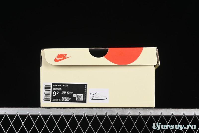 Nike Air Force 1 '07 Low Stussy Collaboration - Light Grey Double Swoosh Casual Sneakers - XZ6188-012