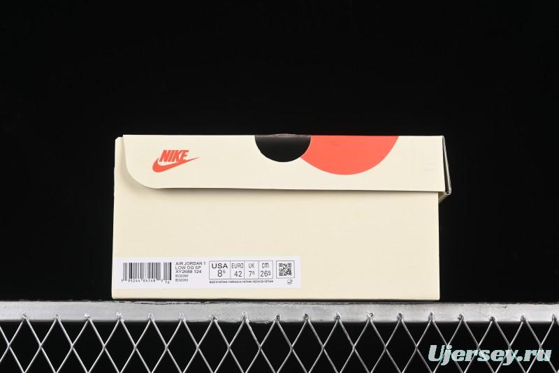 Nike Travis Scott x Fragment Design x Air Jordan 1 Low OG SP AJ1 Retro Sneakers - XY2688-124
