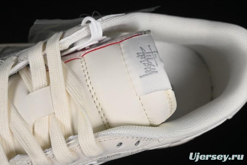 Nike Travis Scott x Fragment Design x Air Jordan 1 Low OG SP AJ1 Retro Sneakers with Reverse Swoosh - SJ2068-115