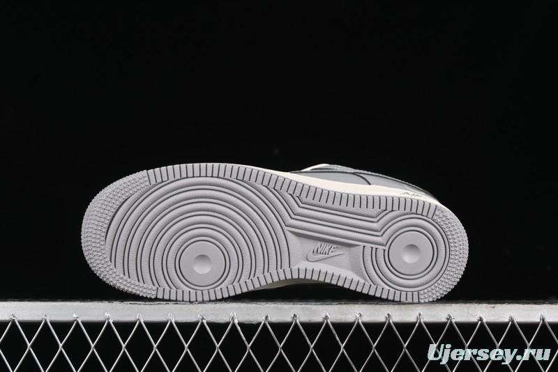 Nike Air Force 1 '07 Low Bape Collaboration - Off White Grey Low Top Casual Sneakers - BB6566-207