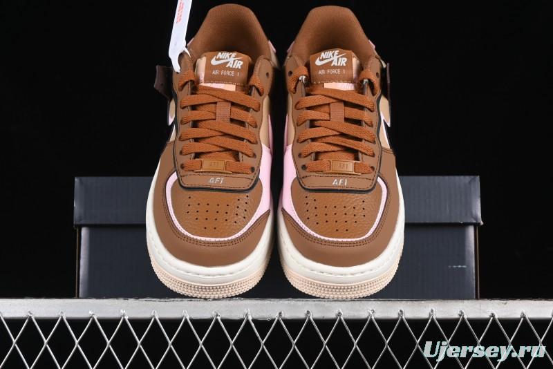 Nike Air Force 1 Shadow Low-Top Sneakers with Lightweight EVA Midsole and Anti-Slip RB Rubber Outsole - DZ1847-200