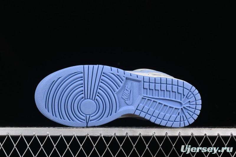 Nike SB Dunk Low Saint Laurent Series - White Grey Blue Swoosh Anniversary High-End Custom Low-Top Casual Sneakers - GF2409-168