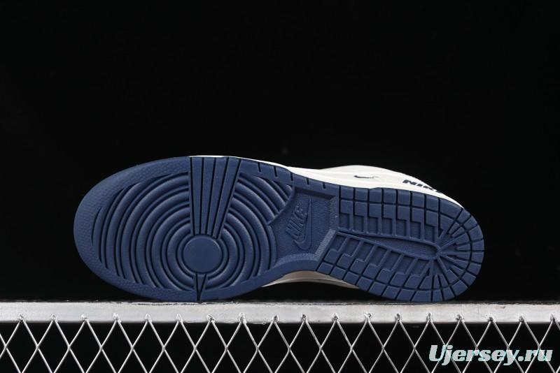 Nike SB Dunk Low Collaboration Three Swooshes Dark Blue Colorway Low-Top Casual Skateboarding Shoes - NK5639-327