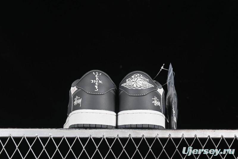 Nike Travis Scott x Fragment Design x Air Jordan 1 Low OG SP AJ1 Retro Sneakers - XZ3398-003