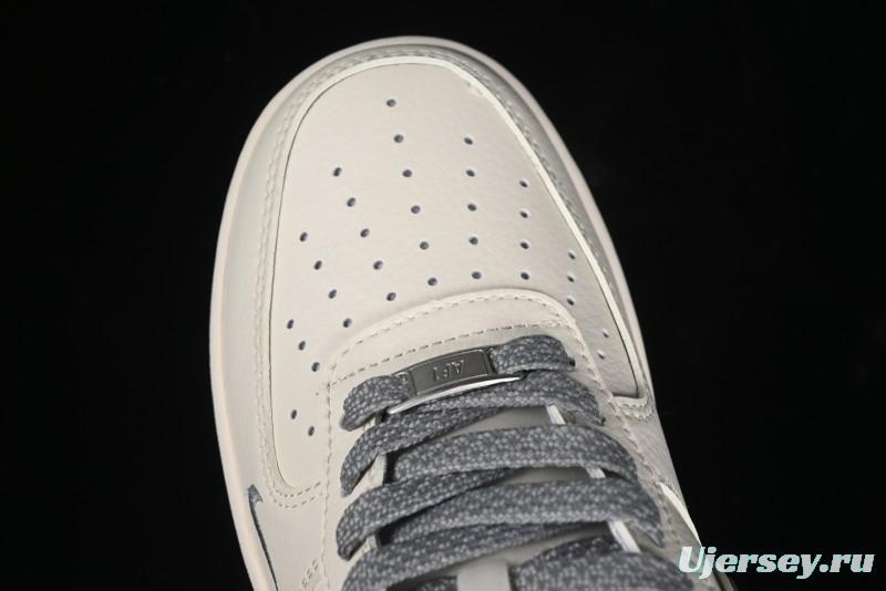 Nike Air Force 1 '07 Low Stussy Collaboration - Light Bone Gum Sole Casual Sneakers - XZ5688-003