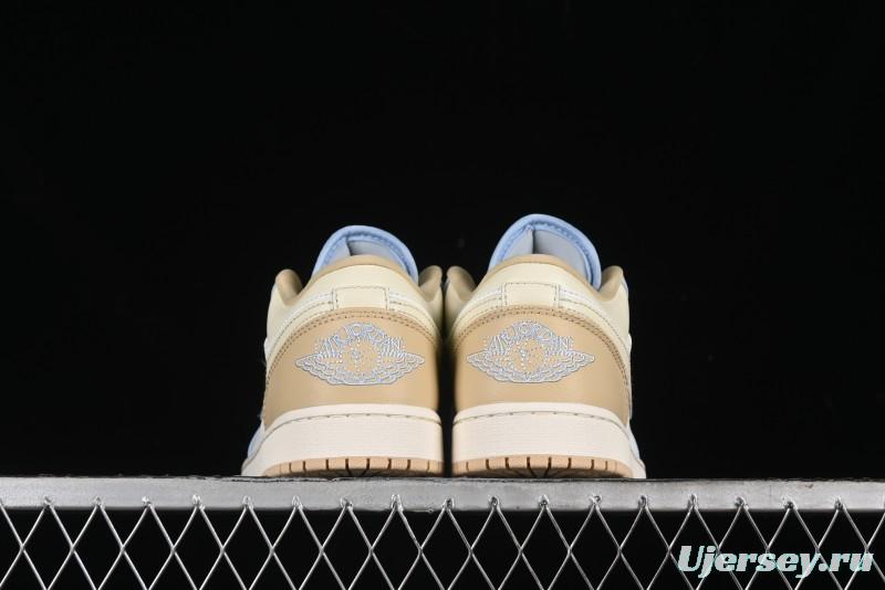 Nike Air Jordan 1 Low OG AJ1 White Brown Low Top Casual Basketball Shoes - HQ4186-111