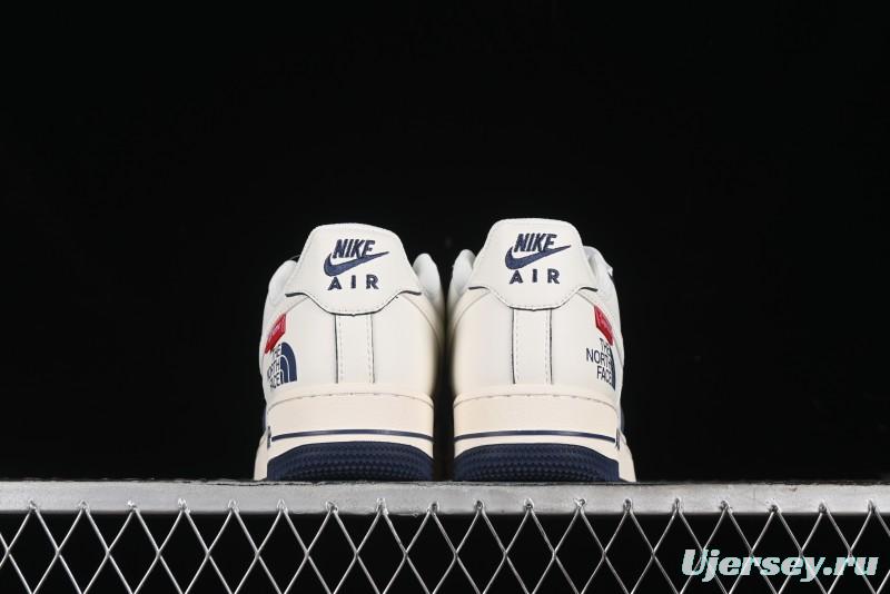 Nike Air Force 1 '07 Low Supreme The North Face Collaboration - Off White Light Blue Casual Sneakers - XZ1996-130