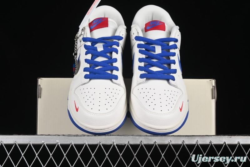 Nike SB Dunk Low Champion Collaboration - Blue Swoosh Anniversary Custom Low-Top Casual Skate Shoes - KK1333-001