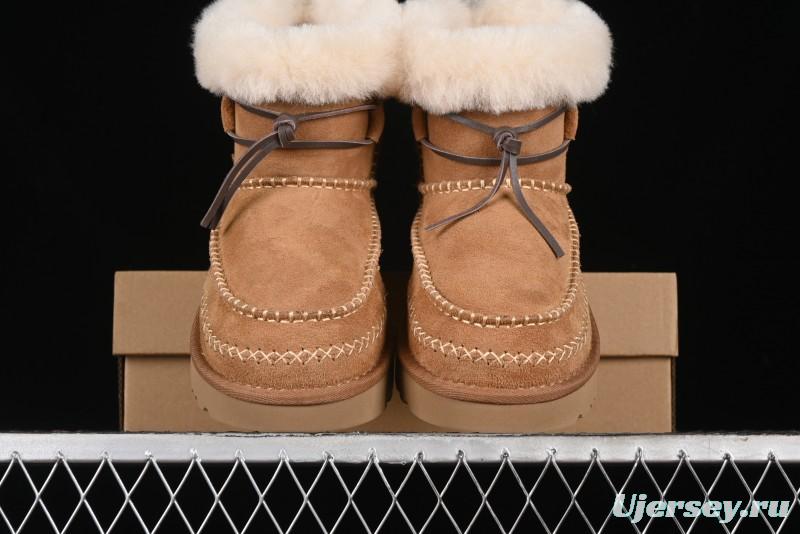UGG Classic Mini Alpine Genuine Leather Warm and Versatile Snow Boots - 1158251