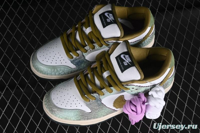 Nike Alexis Sablone x SB Dunk Low Reptile SB Low Top Casual Skate Shoes - HJ3386-300