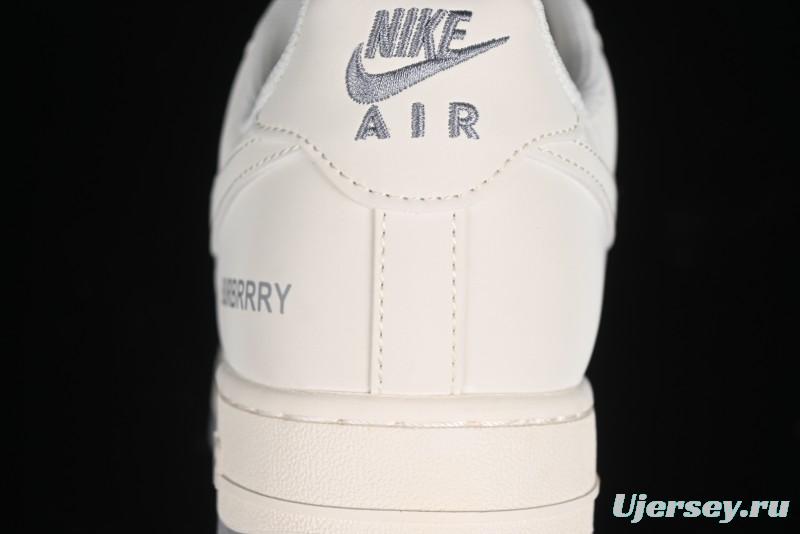 Nike Air Force 1 '07 Low Burberry Collaboration - Beige Grey Low-Top Casual Sneakers - BB8588-225