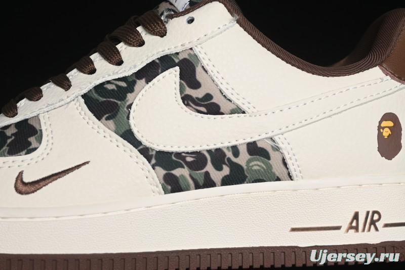 Nike Air Force 1 Low Bape Collaboration - Beige Camo Casual Sneakers - KK1988-019