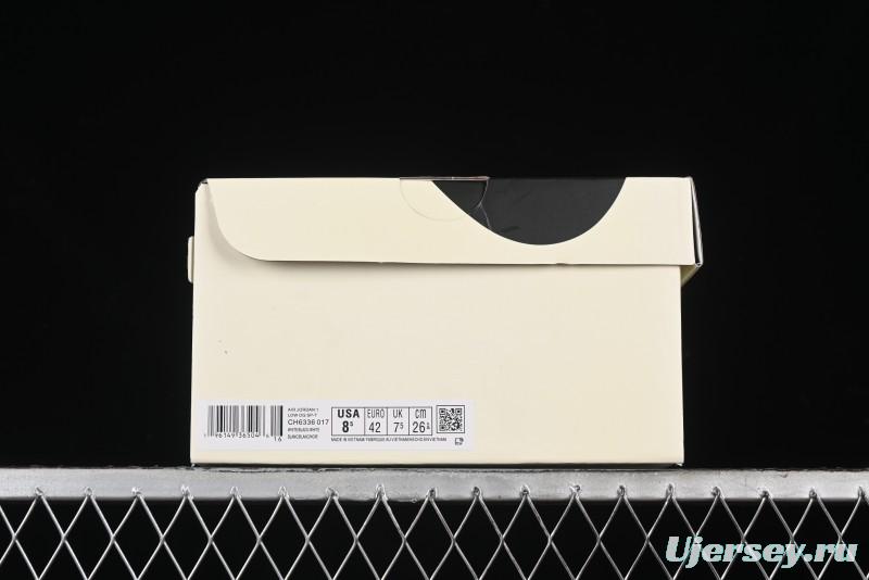 Nike Travis Scott x Fragment Design x Air Jordan 1 Low OG SP AJ1 Retro Sneakers - CH6336-017