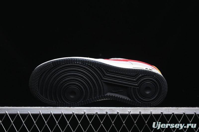 Nike Air Force 1 '07 Low Halloween Collaboration - Red Grey Pig Version Low Top Casual Sneakers - KK1988-020